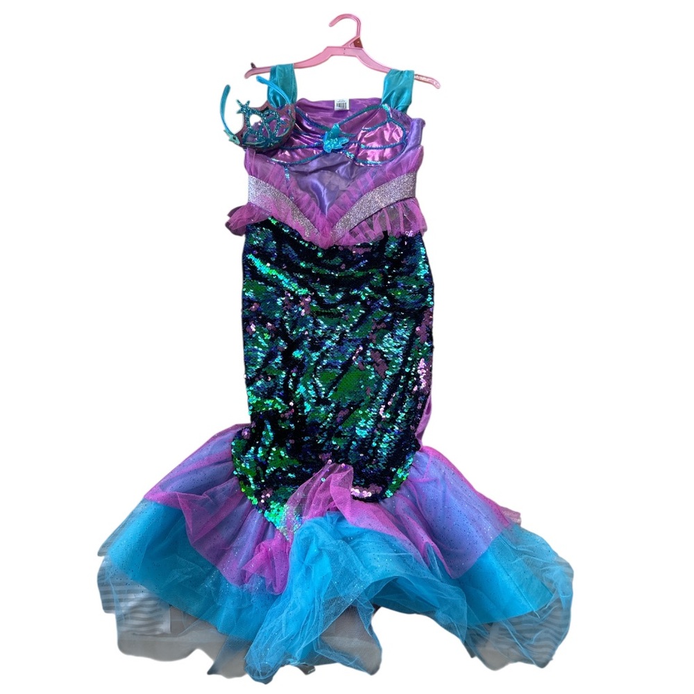 Girls Mermaid Halloween Costume  – Sparkly Ariel Style